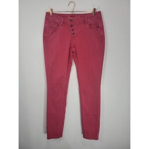 Buena Vista Malibu Skinny Pants Raspberry Pink Button Fly Stretch Size L